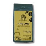 The Lox Mexican roast coffee featuring chocolate, cinnamon, and green apple notes.